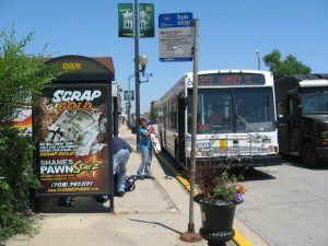 Pace bus stop in Southland